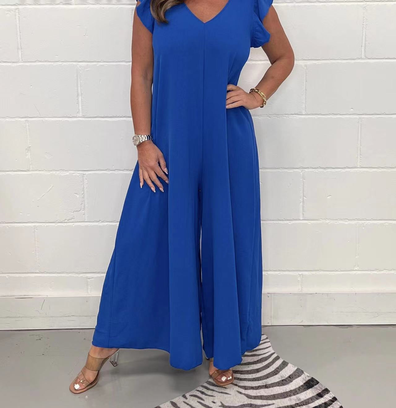 Summer New Ruffled Wide-leg Casual Jumpsuit (Buy 2 free shipping)