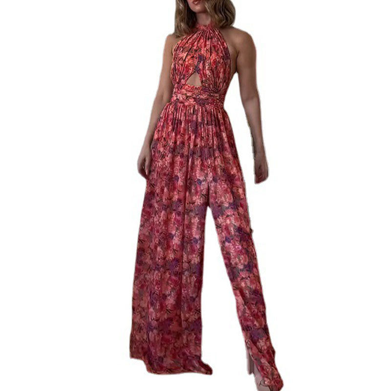 🔥New Arrivals 🔥Floral Print Sleeveless Sexy Long Dress