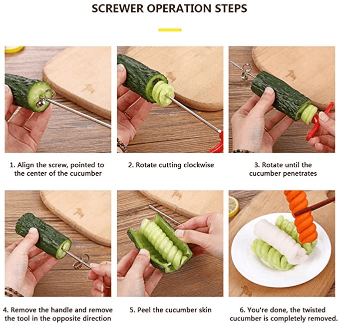 Vegetables Spiral Knife Carving Tool(50% OFF)