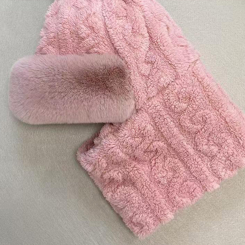 šHOT SALEš„° Women's Winter Warm Windproof Plush Scarf Hat