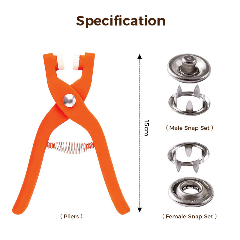 🔥Metal Snap Buttons with Fastener Plier Tool Kit