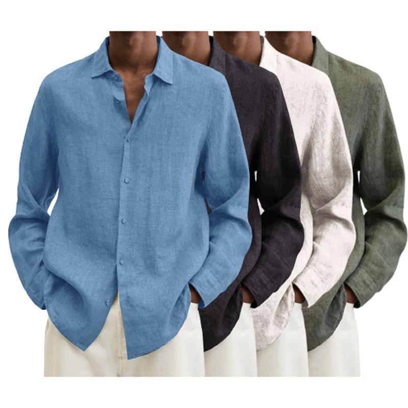 Men's Linen Long Sleeve Shirt