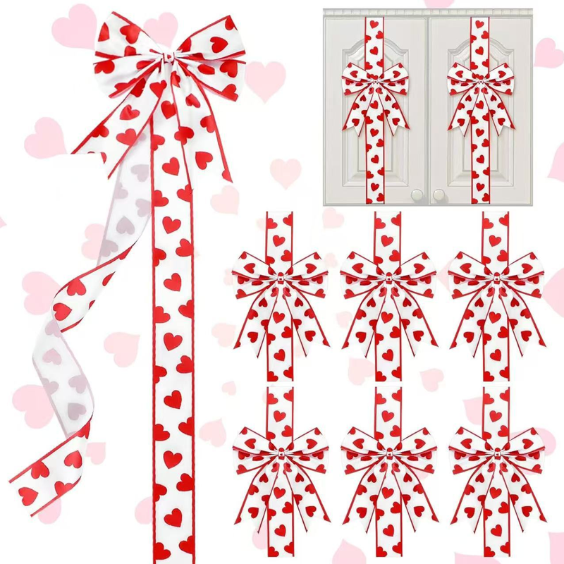Self-adhesive Backing, Large 3D Bow ❤️ Elegant heart-shaped ribbon | Tear and stick easily ✨ A must-have for holiday decorations