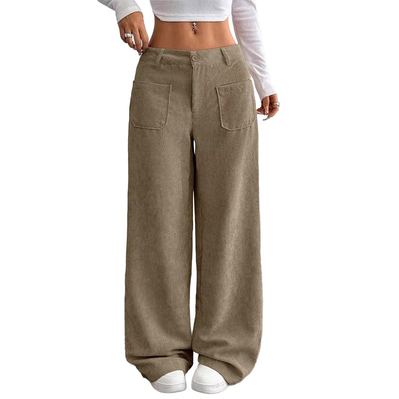 ✨ Easy Everyday Comfort | Women's Relaxed Wide-Leg Pants with Side Pockets