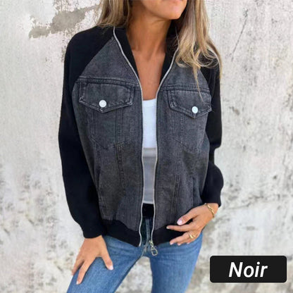 💕Women's Creative Denim Splicing Jacket