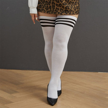 Plus Size Thigh-High Socks