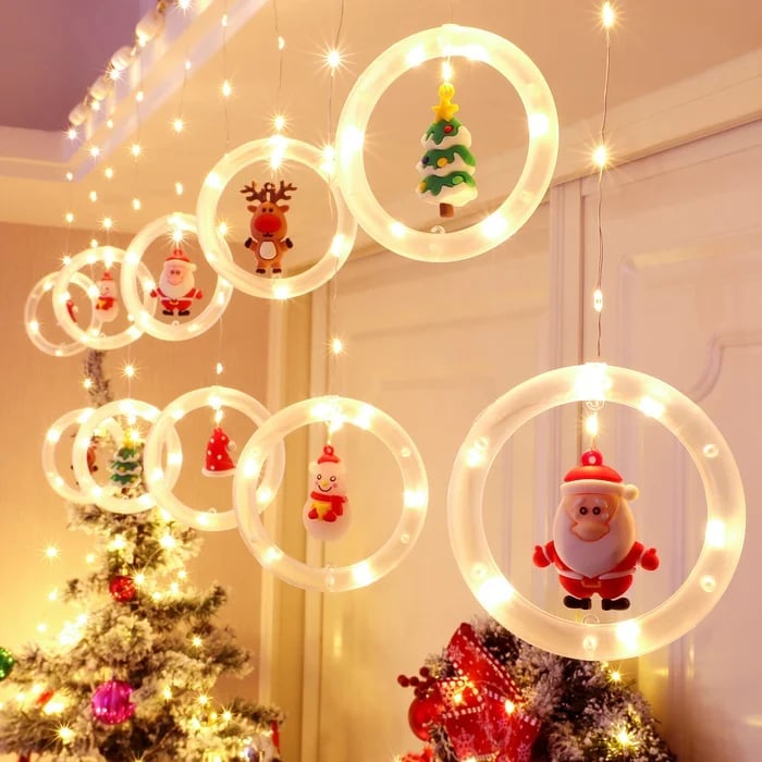 Christmas 3D Curtain String Lights