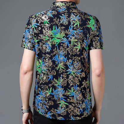 🔥Men's Trendy Pattern Breathable Short Sleeve Shirt