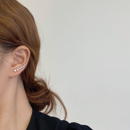 Ear Stud with Seven Stars and Diamonds