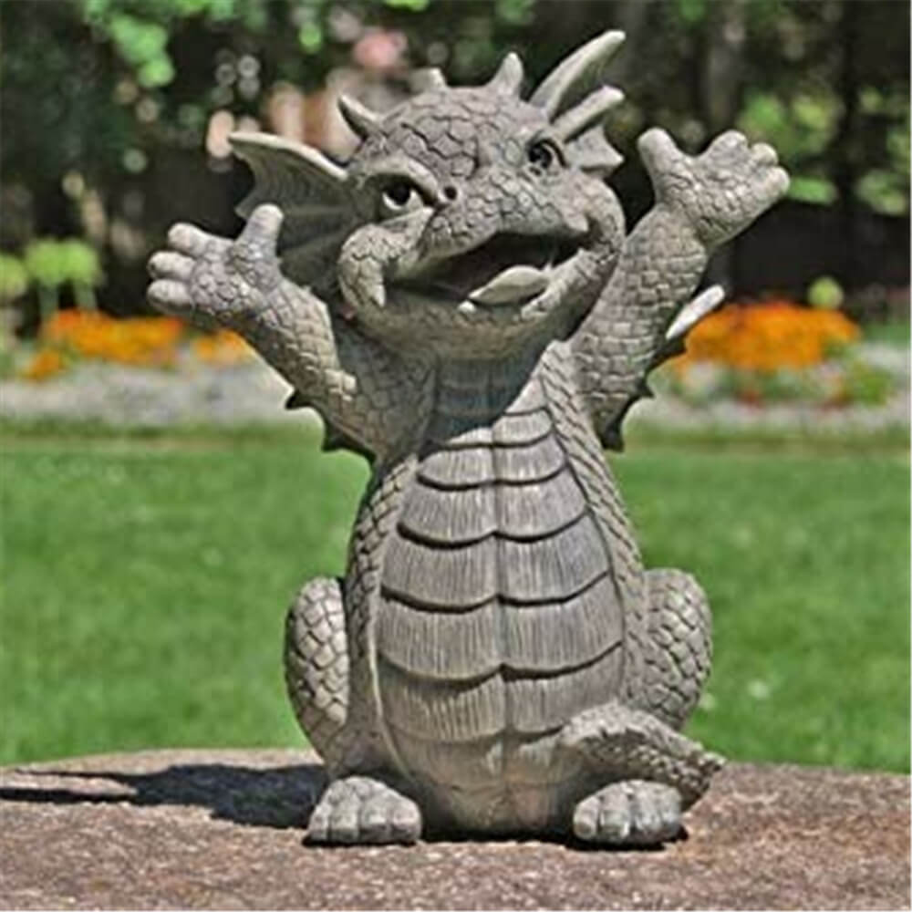 Dragon Meditation Statue in The Yard