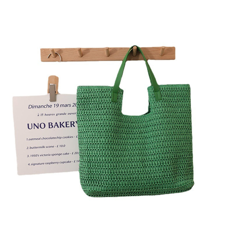 Hand-woven Oversized Leather Tote Bag