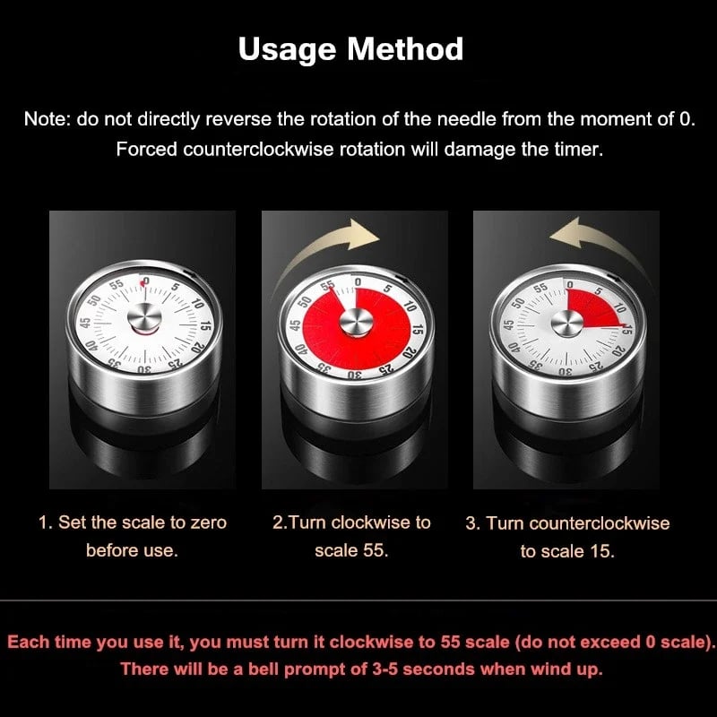 Magnetic Mechanical Manual Timer