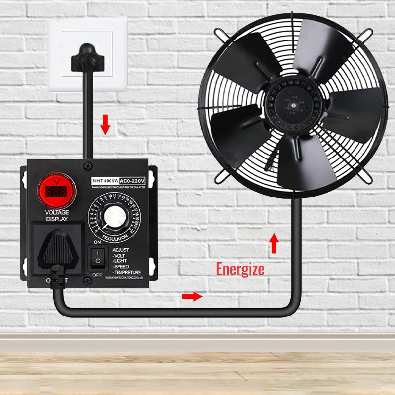 Electronic Voltage Regulator for Speed Temperature Light Regulation