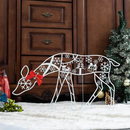 🎅Christmas Pre-sale🎁White Glitter Reindeer Christmas Light