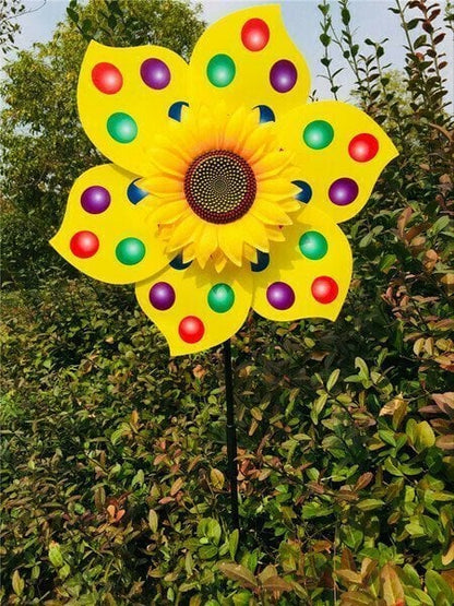 Colorful Sunflower Windmill-For Decoration Outside Yard