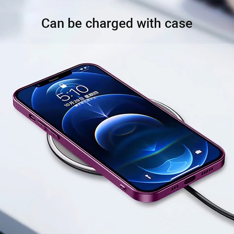 Glass Silicone Shockproof Phone Case for iPhone