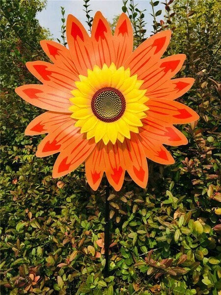 Colorful Sunflower Windmill-For Decoration Outside Yard