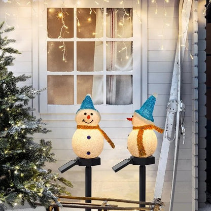 Christmas Sales -- Waterproof Solar Snowman Lamp