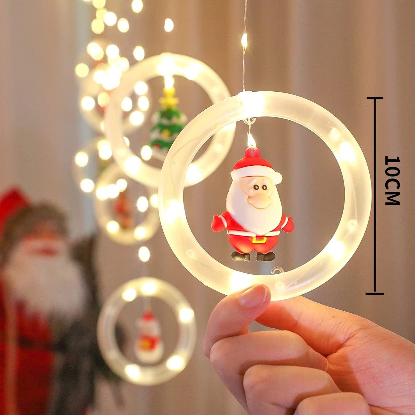 Christmas 3D Curtain String Lights