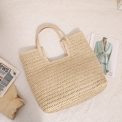 Hand-woven Oversized Leather Tote Bag