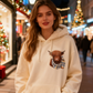 Cute Highland Cow Cozy Fleece-Lined Hooded Sweatshirt
