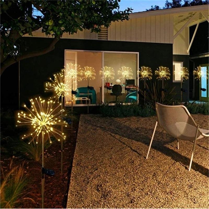 Waterproof Solar Fireworks Lamp