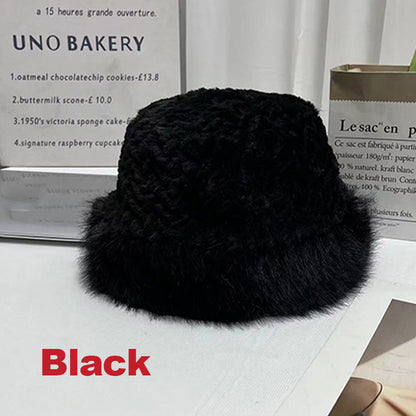 🎁Warm Gift 👒- Women's Warm Fashion Synthetic Rabbit Fur Fisherman Hat