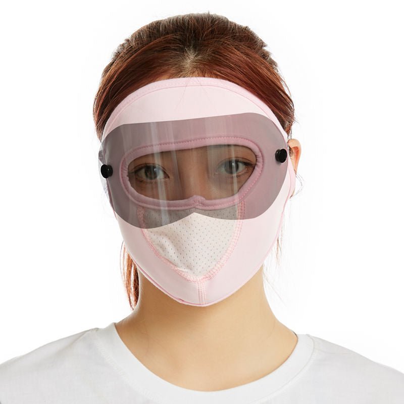 Breathable Ice Silk Sunscreen Long Neck Full Face Mask