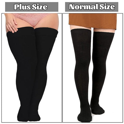 Plus Size Thigh-High Socks