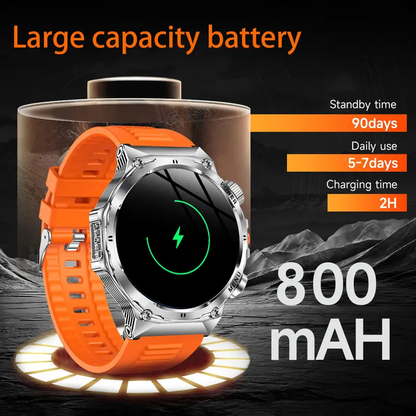 ⌚1.52" HD smartwatch for men – Phone calls and music control – Multiple sports modes – IP68 waterproof – Long battery life