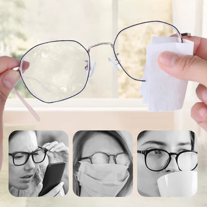 Eyeglass Lens Anti-Fogging Cleaning Wipes