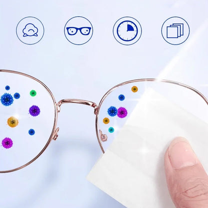 Eyeglass Lens Anti-Fogging Cleaning Wipes