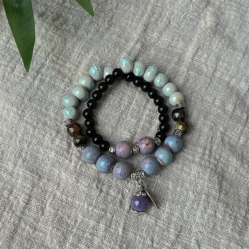 🤩 Vintage Ceramic Beads Bracelet