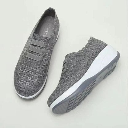 Women Shoes Comfy Elastic Mesh Round Toe Slip On