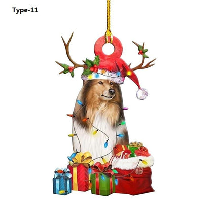 Christmas Tree Puppy Pendant Ornament