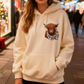Cute Highland Cow Cozy Fleece-Lined Hooded Sweatshirt