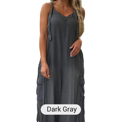 💕Women's Loose Wide-Leg Jumpsuit with Pockets