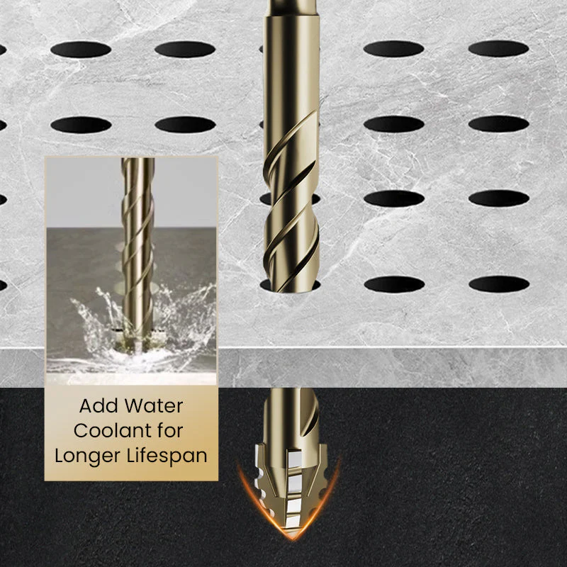 🔥Upgraded Eccentric Four-Flute Drill Bit for Ceramic, Glass, Marble, and Metal