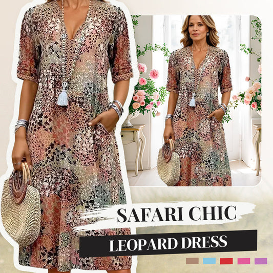 💥Safari Chic Leopard Dress