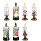 Battery Operated Lighted Christmas Snow Globe Candle