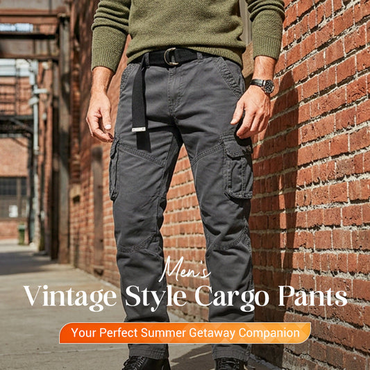 👖 Men's Classic Tactical Cargo Pants – Multi-Pocket, Durable, Adjustable Cuffs 🔧