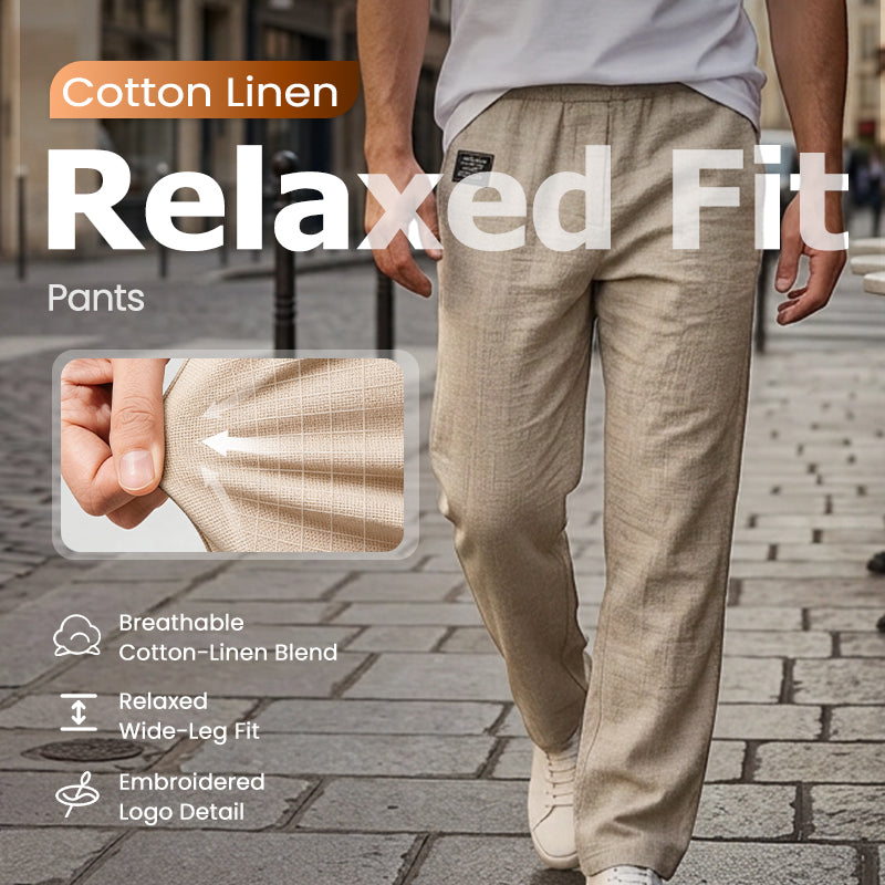Breathable Straight-Leg Trousers for Men