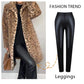 ✨Autumn's Best-Selling Sets 💖Women's Leopard Print Mid-Length Jacket and Leather Leggings