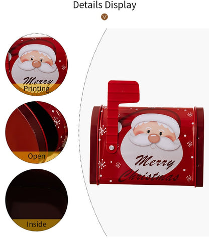 🎅Decor Christmas Cookie Tins Tinplate Candy Boxes