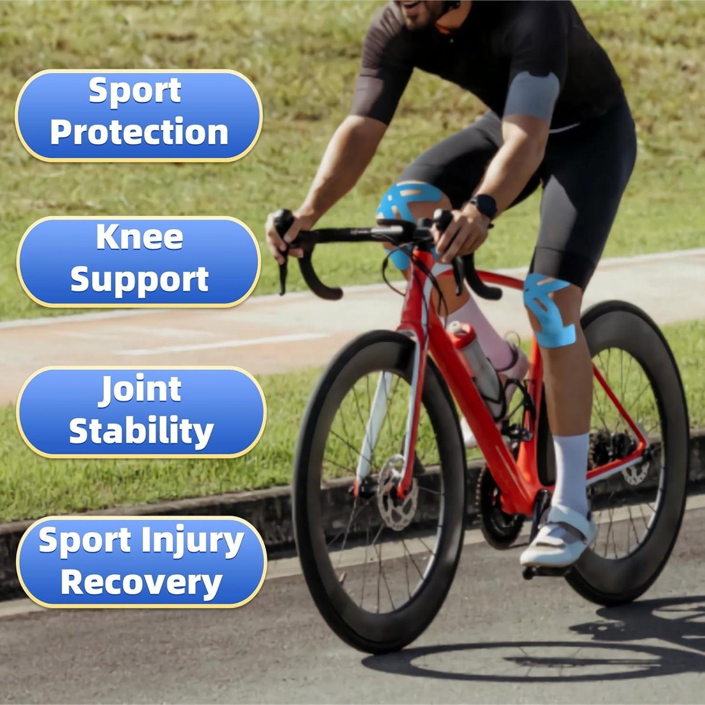 🎯 Pre-Cut Kinesiology Tape for Knees