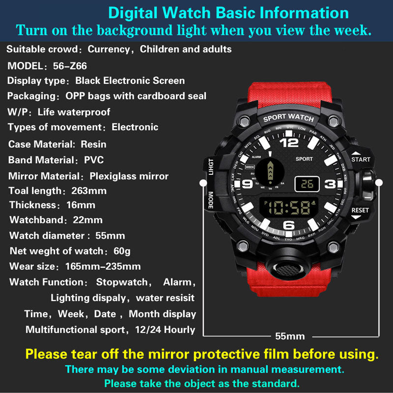 Multifunctional Waterproof Outdoor Sports Watch