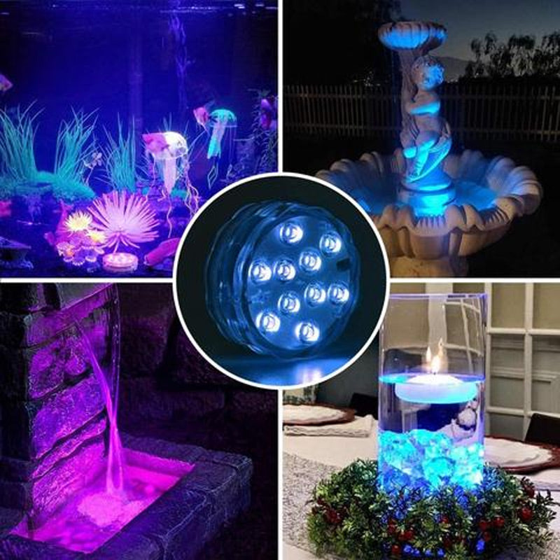 Submersible Waterproof Remote Control LED Lights for Pool