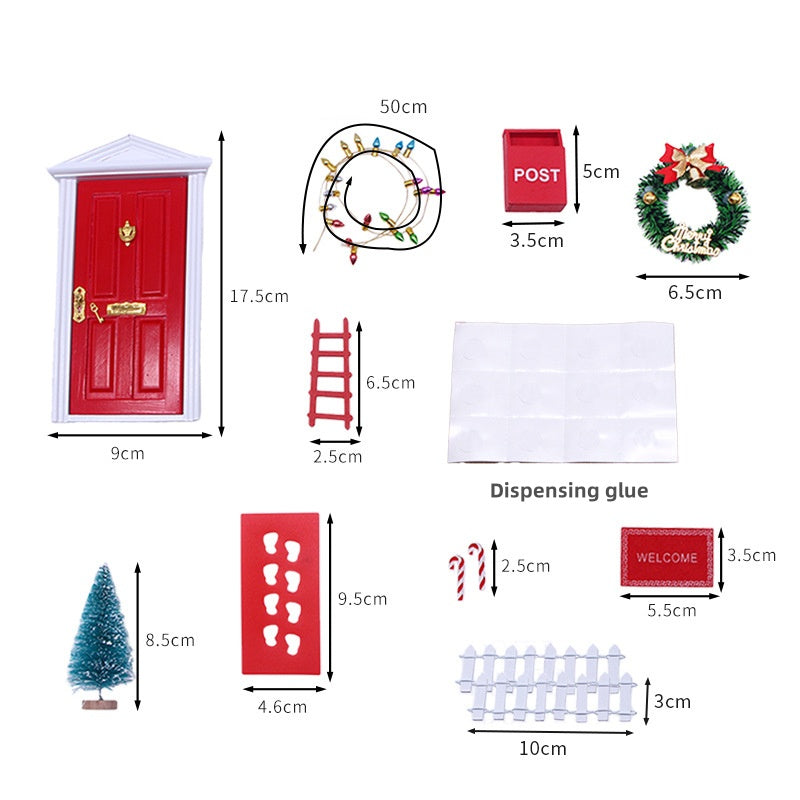 Christmas Mini Elf Door Decoration Set