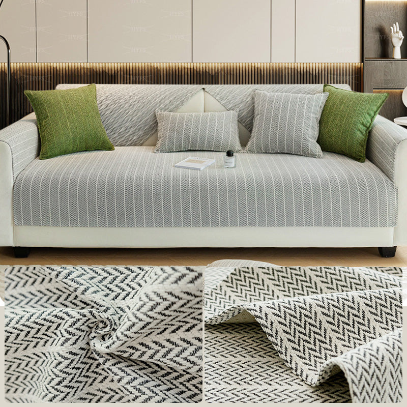 Herringbone Textured Anti-Scratch Couch Cover