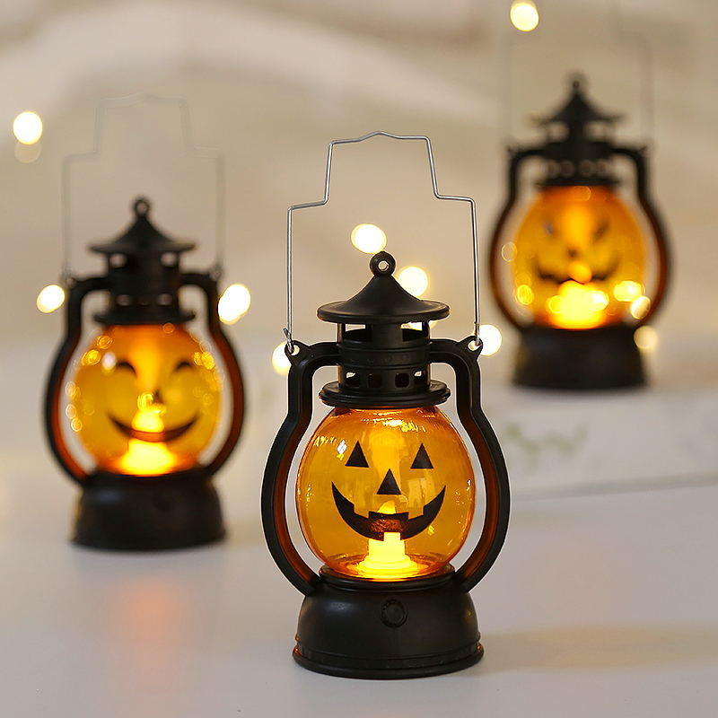 Portable Battery-Operated Halloween Pumpkin Lantern